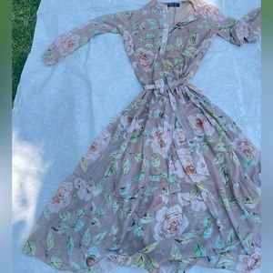 Light Pink Floral Maxi dress